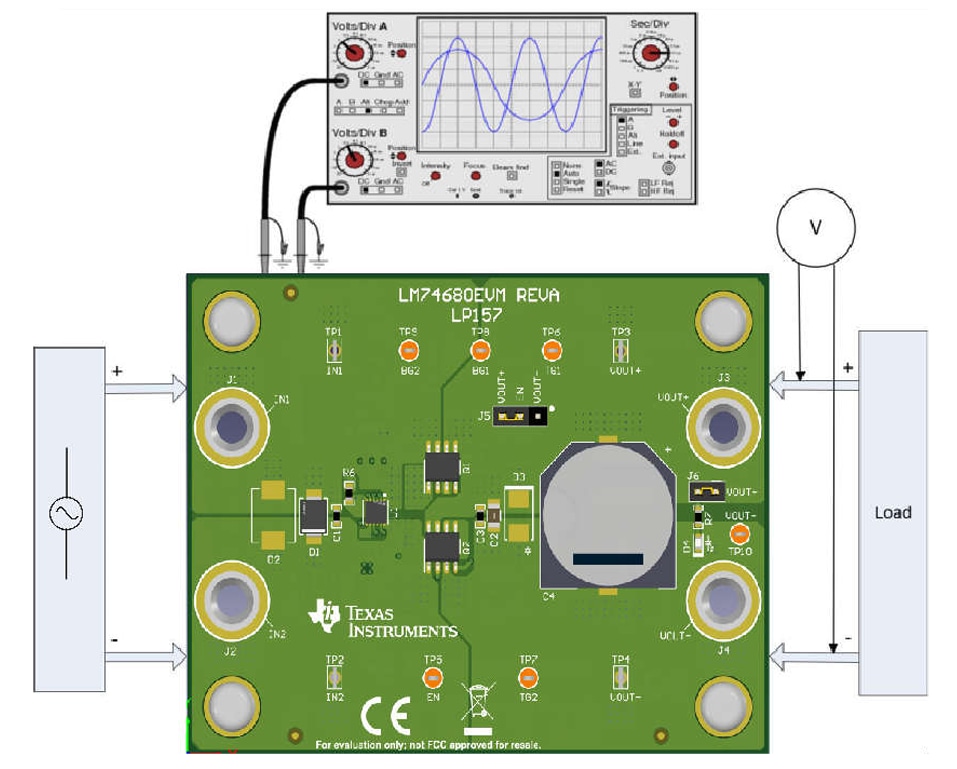 Circuit de localisation - Texas Instruments Module d'évaluation LM74680EVM